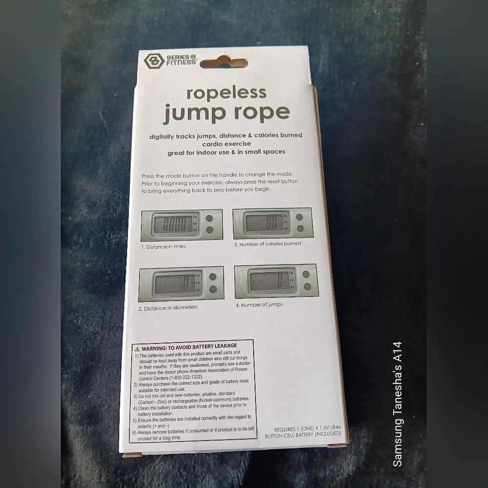 New Unisex Series 8 Fitness Digital Ropeless Silver Jump Rope - Picture 2 of 2